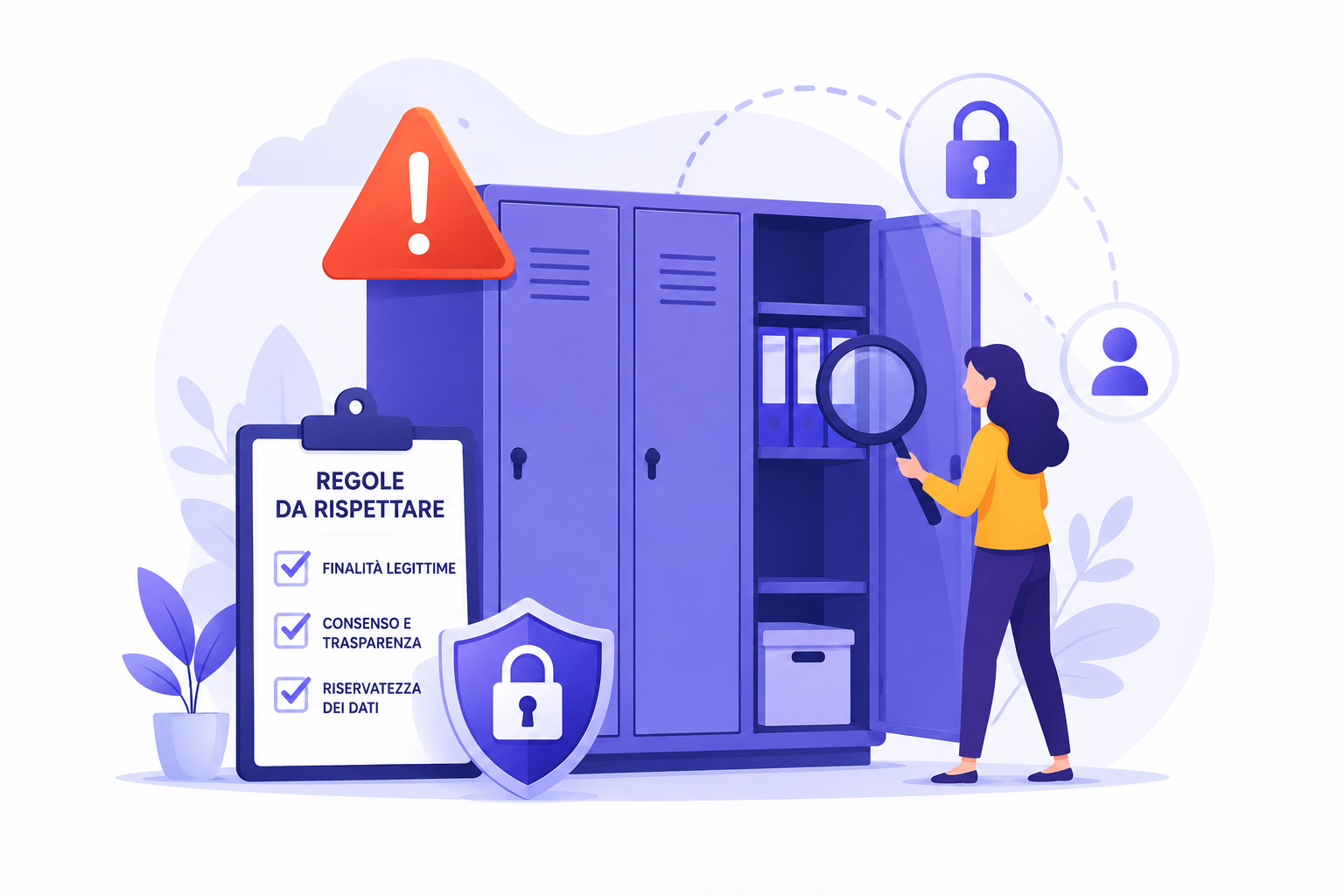 Armadietti aziendali e privacy: attenzione alle regole prima di aprirli